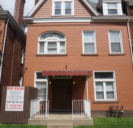 the exterior of the student housing at 336 N. Craig Street in Pittsburgh's Oakland neighborhood.