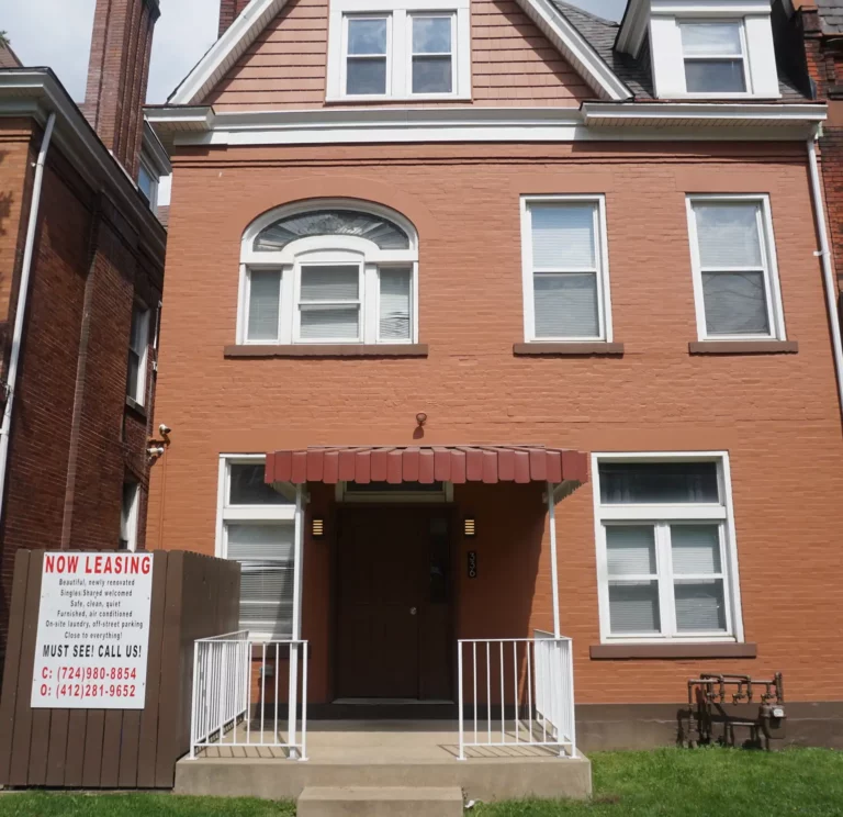 the exterior of the student housing at 336 N. Craig Street in Pittsburgh's Oakland neighborhood.