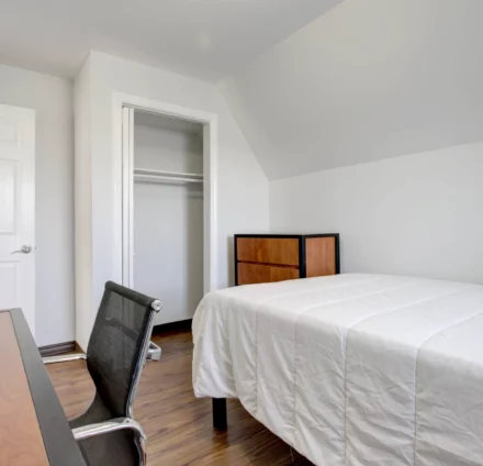 example of a bedroom in the student housing at 336 N. Craig Street in Pittsburgh's Oakland neighborhood.