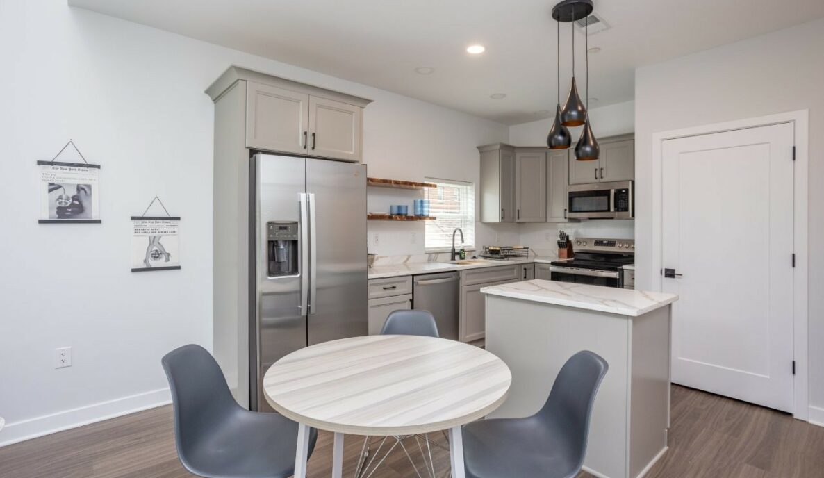 Kitchen table and counters